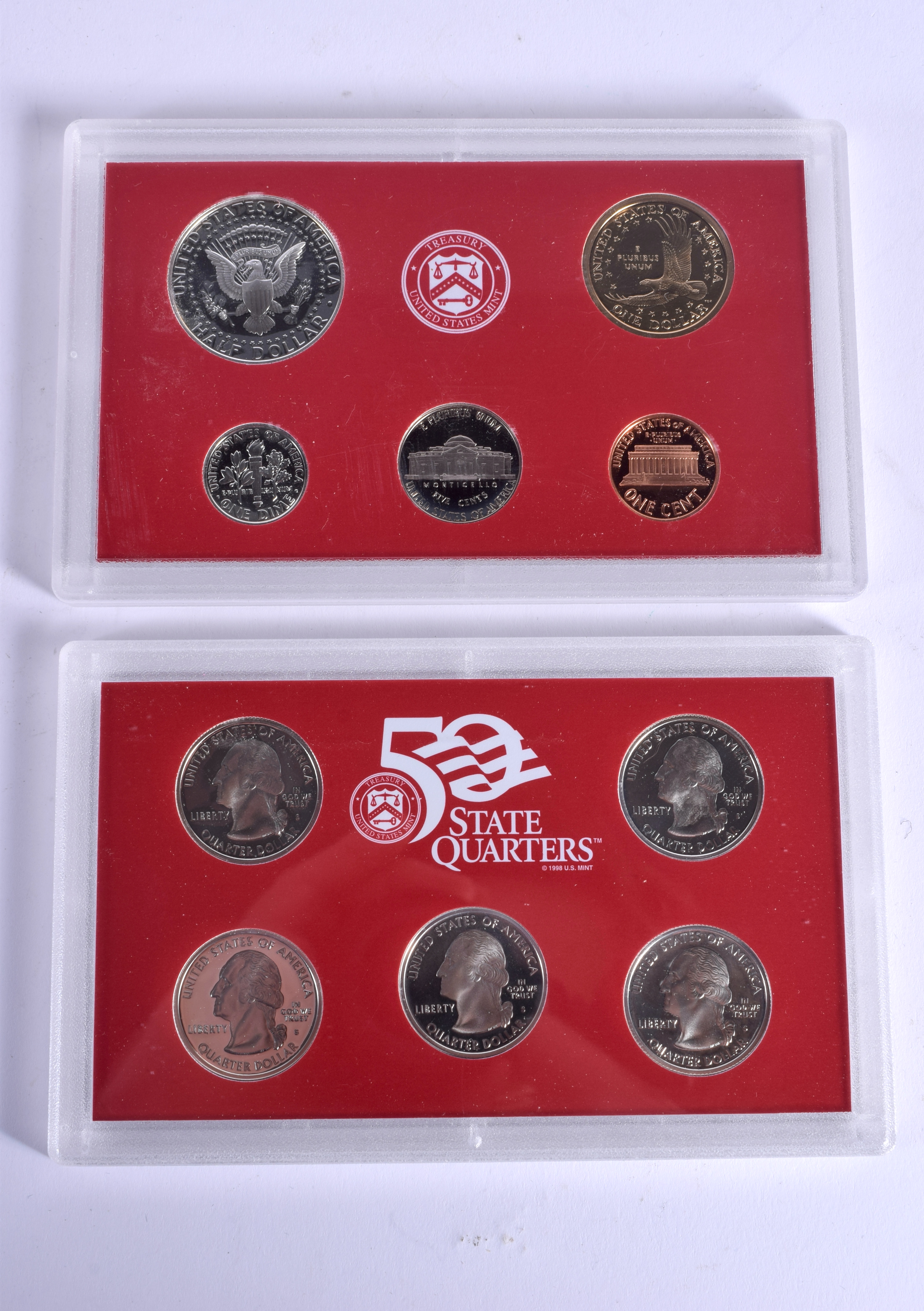 THREE BOXED AMERICAN SILVER PROOF COIN SETS. (3) - Image 2 of 2