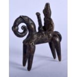 AN AFRICAN BRONZE CHAD WITCH DOCTOR BRONZE FIGURE. 8 cm x 12 cm.
