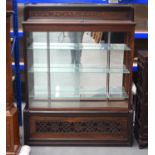 A VERY UNUSUAL EARLY 20TH CENTURY CHINESE CARVED HARDWOOD DISPLAY CASE Late Qing/Republic, of almost