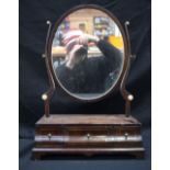 A 3 drawer mahogany dressing table mirror 55 x 38 .