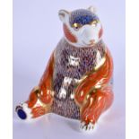 Royal Crown Derby imari paperweight Honey Bear. 10.5cm high