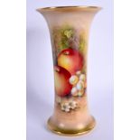 Royal Worcester vase painted with fruit on a mossy bank by Edward Townsend, signed, date code 1935,
