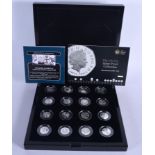 A BOXED SET OF SILVER FIFTY PENCE PROOF COINS. (qty)