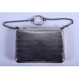 AN ART DECO SILVER VISITING CARD CASE. 111 grams. 10 cm x 8 cm.