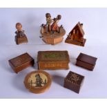 EIGHT AUSTRIAN SWISS MUSICAL BOXES in various forms and sizes. (8)