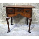 An 18th Century Oak Low boy 3 drawer cabinet 77 x 53 x 72 cm.