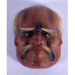 A 19TH CENTURY JAPANESE MEIJI PERIOD NOH MASK. 5 cm x 4 cm.