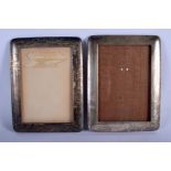 TWO VINTAGE PHOTOGRAPH FRAMES. 688 grams overall. Largest 21 cm x 16 cm. (2)