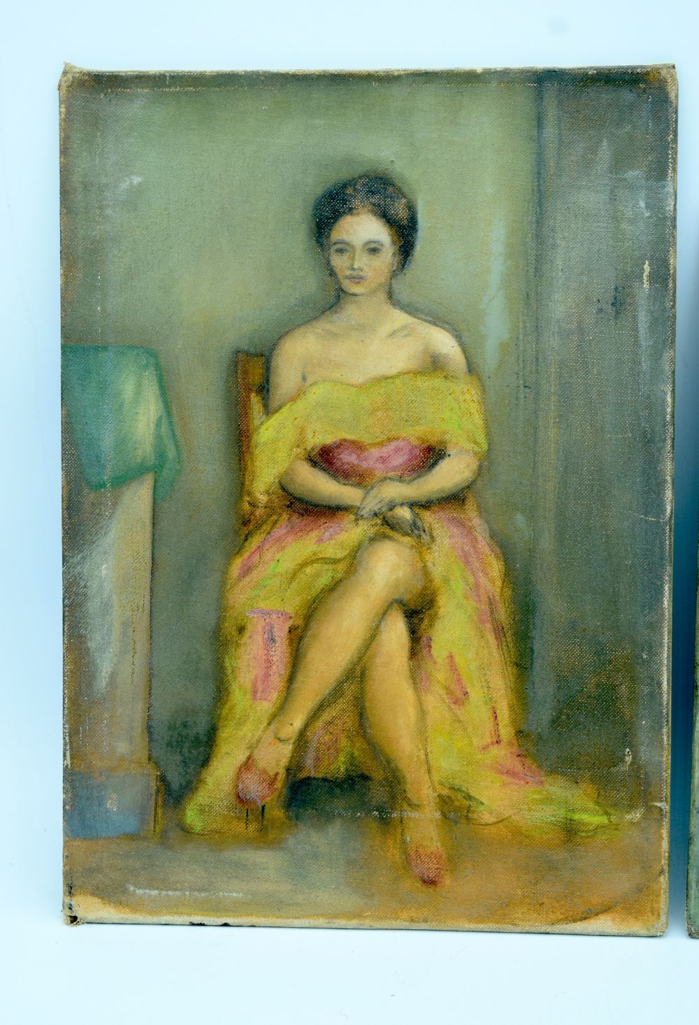 a unframed Oil on panel of a Toreador and another of a female 36 x 26cm (2). - Bild 3 aus 4