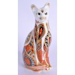 Royal Crown Derby imari paperweight Siamese Cat. 14cm high