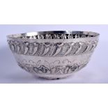AN 18TH/19TH CENTURY CONTINENTAL SILVER BOWL with chased decoration.167 grams. 18 cm x 8 cm.
