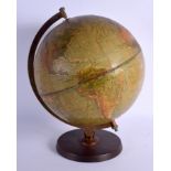 A PHILLIPS TWELVE INCH GLOBE. 30 cm x 27 cm.