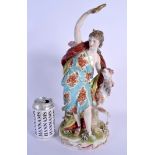 A LARGE 19TH CENTURY FRENCH SAMSONS OF PARIS PORCELAIN FIGURE in the manner of Chelsea/Derby. 37.5 c