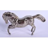 A 1960S ITALIAN SILVER HORSE. 637 grams. 18 cm x 10 cm.