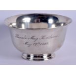 AN ART DECO SILVER BOWL. Birmingham 1928. 206 grams. 6 cm x 11 cm.