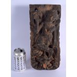 AN 18TH/19TH CENTURY MIDDLE EASTERN CARVED WOOD FRAGMENT. 34 cm x 14 cm.