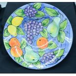 A large hand painted Italian fruit bowl 38 x 9cm