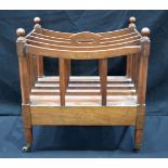 A 19th Century oak magazine rack 49 x 36 x 53 cm.