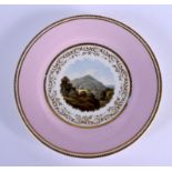 Early 19th c. Flight Barr and Barr plate painted with Guilsfield Montgomeryshire, titled under a pin