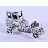 A SILVER CAR. 8 grams. 3 cm x 1 cm.