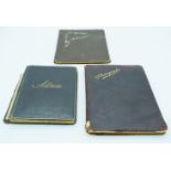 Three Victorian albums of Drawings, watercolours, letters, a Royal photograph and photo cards.