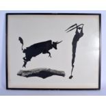 Manner of Pablo Picasso (C1960) Lithograph, Toros y Toreros, Matador and Charging Bull. Image 50 cm