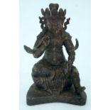 A Chinese Tibetan bronze Buddha 18cm.