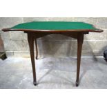 A George III mahogany folding card Table 97 x 45 x 75 cm.