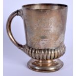 AN ANTIQUE SILVER CHRISTENING MUG. London 1891. 161 grams. 10 cm high.