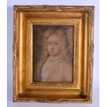 English School (18th Century) Pastel, Male Portrait. Image 27 cm x 18 cm.