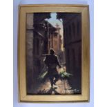 European School (20th Century) Oil on canvas, Peasant roaming, Image 50 cm x 35 cm.