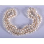 A FRESHWATER PEARL NECKLACE. 41 grams. 83 cm long.