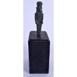 A 19TH CENTURY GRAND TOUR EGYPTIAN BRONZE FIGURE OF A SEATED ANUBIS After the Antiquity. Bronze 11 c