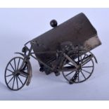 A VINTAGE MEXICAN SILVER RICKSHAW. 94 grams. 13 cm x 8 cm.