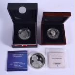 THREE SILVER PROOF COINS. (3)