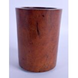 A 17TH/18TH CENTURY CHINESE CARVED HUANGHUALI BRUSH POT Bitong, Late Ming/Qing, of plain form. 11 cm