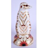 Royal Crown Derby imari paperweight Meerkat. 14cm high