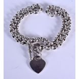 A TIFFANY & CO STYLE SILVER NECKLACE. 66 grams. 34 cm long.