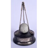 AN ART DECO SILVER GOLFING TROPHY. London 1927. 16 cm high.