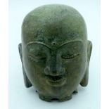 A Tibetan Bronze Buddha head 19cm.