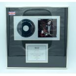 Eric Clapton Framed Presentation Award CD of The Eric Clapton Unplugged Concert 300,000 copies 41 x