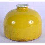 A CHINESE YELLOW GLAZED PORCELAIN BRUSH WASHER 20th Century. 8.5 cm wide.
