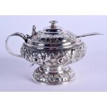 AN EARLY 19TH CENTURY ENGLISH SILVER MUSTARD POT. Sheffield 1824. 174 grams. 10.5 cm x 8.5 cm.