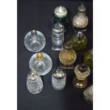 A collection of Salt and pepper glass shakers Qty.