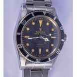 A FINE AND EXTREMELY RARE JAMES BOND ROLEX 6536 SUBMARINER WRISTWATCH C1956 with butterfly type move