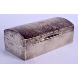 AN EDWARDIAN SILVER BOX. London 1911. 92 grams. 9 cm x 3 cm.