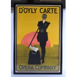DOYLE CARTE OPERA COMPANY ADVERTISING POSTER. Image 72 cm x 50 cm.