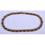A LOVELY 18CT GOLD TWO TONE BVLGARI STYLE NECKLACE of stylish form. 57 grams. 41 cm long.