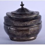 AN ANTIQUE SILVER TEA CADDY. London 1898. 155 grams. 10 cm x 10 cm.