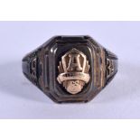 A VINTAGE SILVER USA CLASS RING. 3 grams. L.